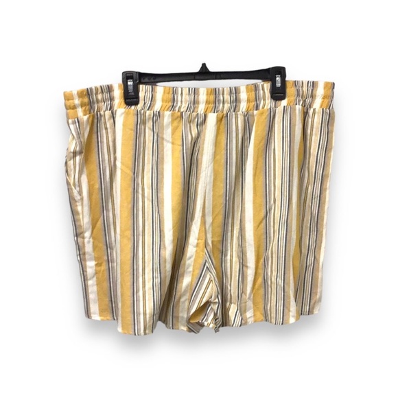 Forgotten Grace Women’s Plus Linen Blend Casual Drawstring Short, size 3X - Picture 2 of 6